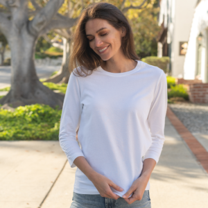 Womens 3/4 Sleeve V-Neck