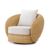 Curved Natural Rattan Chair | Eichholtz Rafael