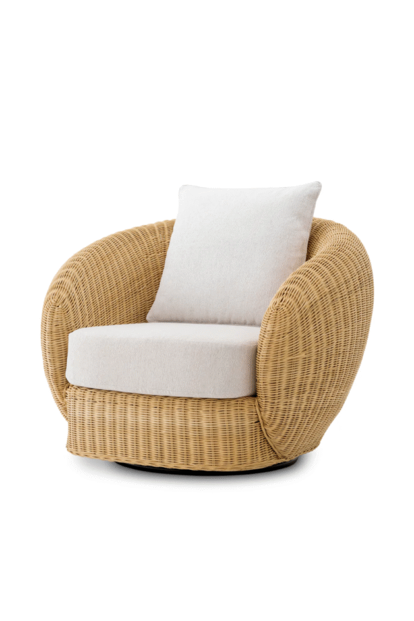 Curved Natural Rattan Chair | Eichholtz Rafael