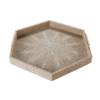 Cream Shagreen Hexagonal Tray | Andrew Martin Cosima