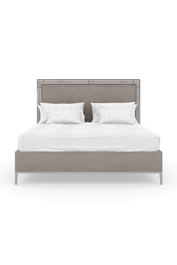 Herringbone Pattern California King Bed | Caracole Serenity