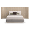 Gray Minimalist Winged Bed | Caracole Dream Chaser