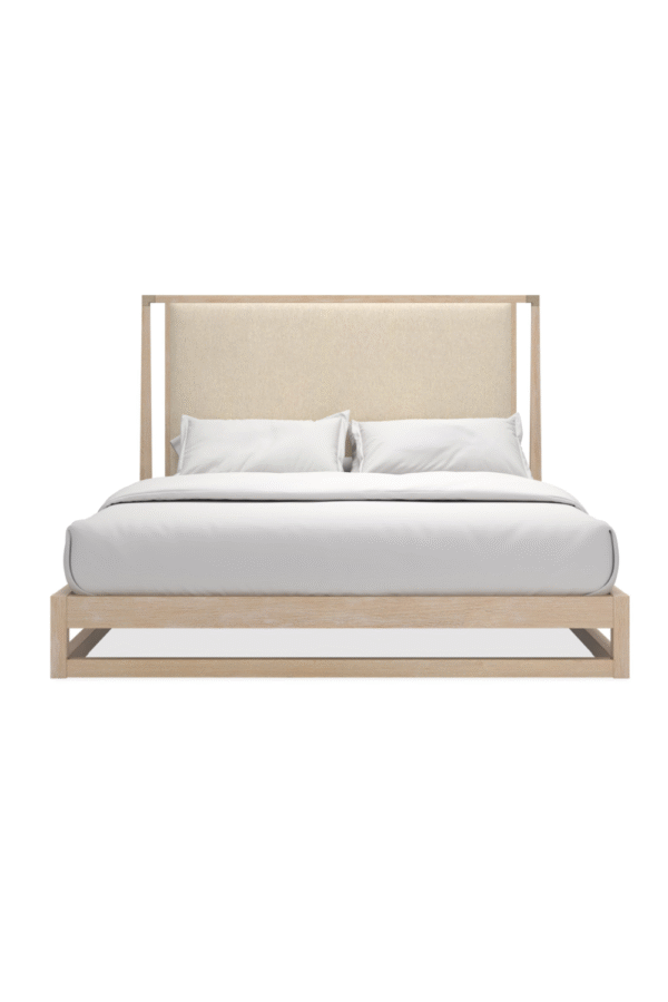 Sun-Drenched Oak Bed | Caracole Pinstripe