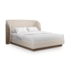 Ivory Mohair Upholstered Bed | Caracole Fleur