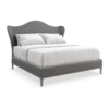 Gray Camelback Upholstered Bed | Caracole Bedtime Beauty
