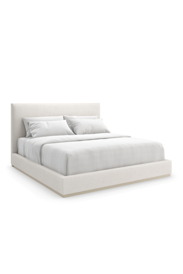 White Minimalist Queen Bed | Caracole The Boutique
