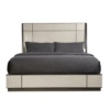 Taupe Modern Bed | Caracole Repetition Wood
