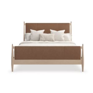 Brown Leather Bed | Caracole Rhythm