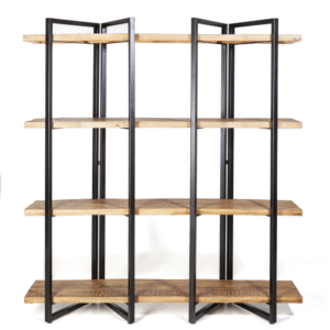 Natural Wood 4-Shelf Bookcase | Eleonora Eddy High