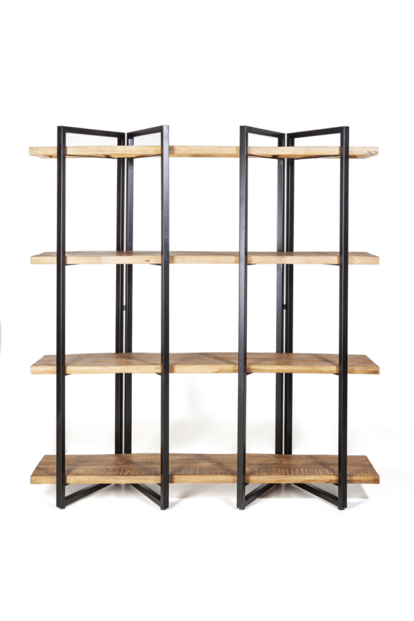 Natural Wood 4-Shelf Bookcase | Eleonora Eddy High