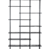 Black Wooden Staggered Bookcase | Eleonora Oliver