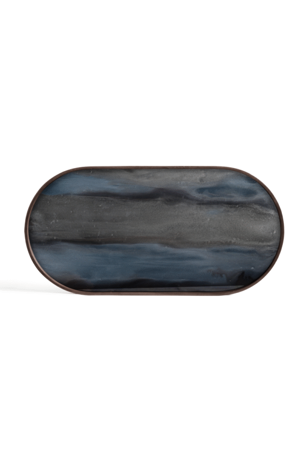 Oblong Hand-Painted Glass Tray | Ethnicraft Organic