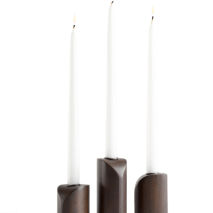 Brown Mahogany Candle Holders (3) | Ethnicraft PI