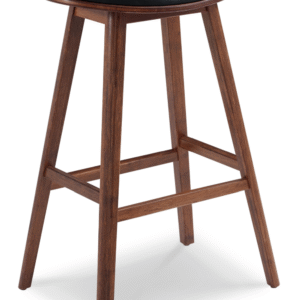 Black Leather Counter Stool (Set of 2) | Greenington Corona