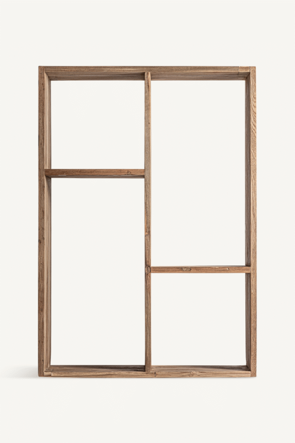 Natural Teak Minimalist Bookshelf | Vical Home Lux