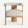 Natural Oak Curved Accent Chair | Vical Home Ustka